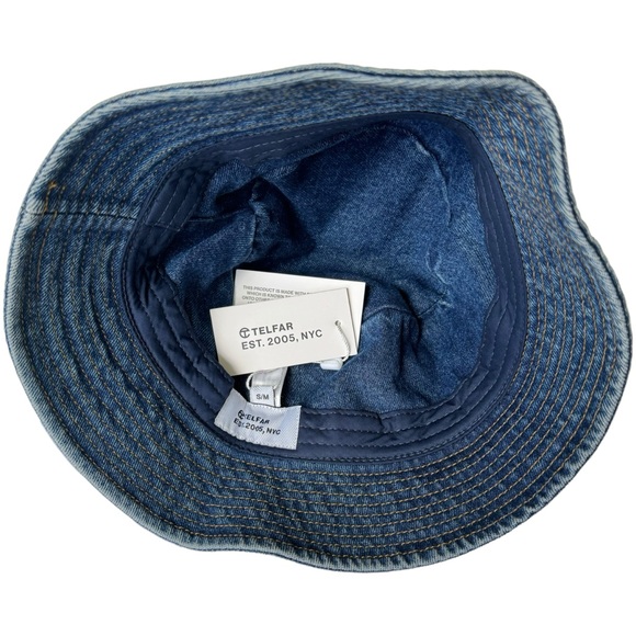 Telfar Denim Bucket Hat Blue S/M - Picture 4 of 4